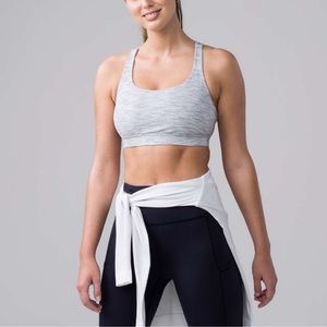 Lululemon energy bra in we are from space ice gray